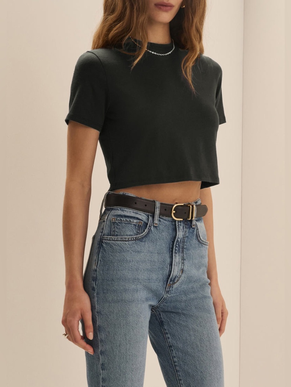 Favorite Daughter The Laura Crop Top Black Size S NWOT